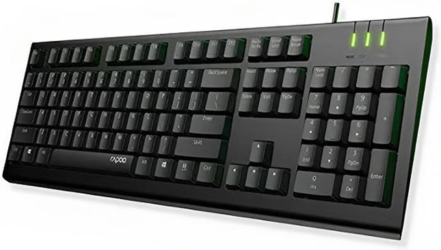 RAPOO NK1900 WIRED KEYBOARD ARABIC BLACK