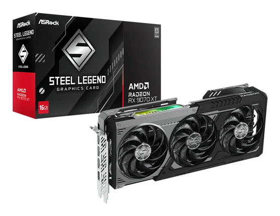Asrock AMD Radeon RX 9070 XT Steel Legend 16GB