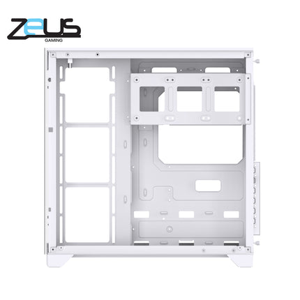 Zeus Z9 PRO GLASS PC CASE 4 FAN ARGB (WHITE)
