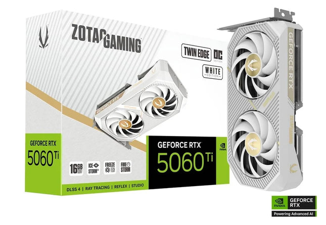 ZOTAC GAMING GeForce RTX 5060 Ti 16GB Twin Edge OC - White Edition