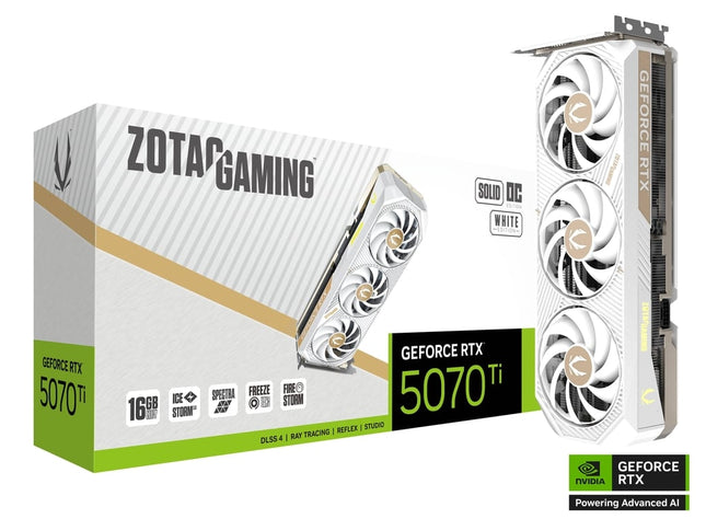 ZOTAC GAMING GeForce RTX 5070 Ti SOLID CORE OC 16GB - White Edition