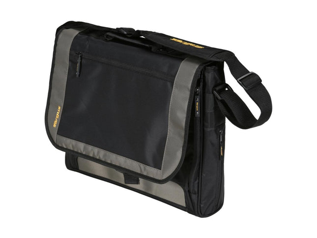 Targus TCG200 CityGear Messenger Laptop Bag / Case fits 17.3 inch Laptops XL, Black / Grey (TCG200)