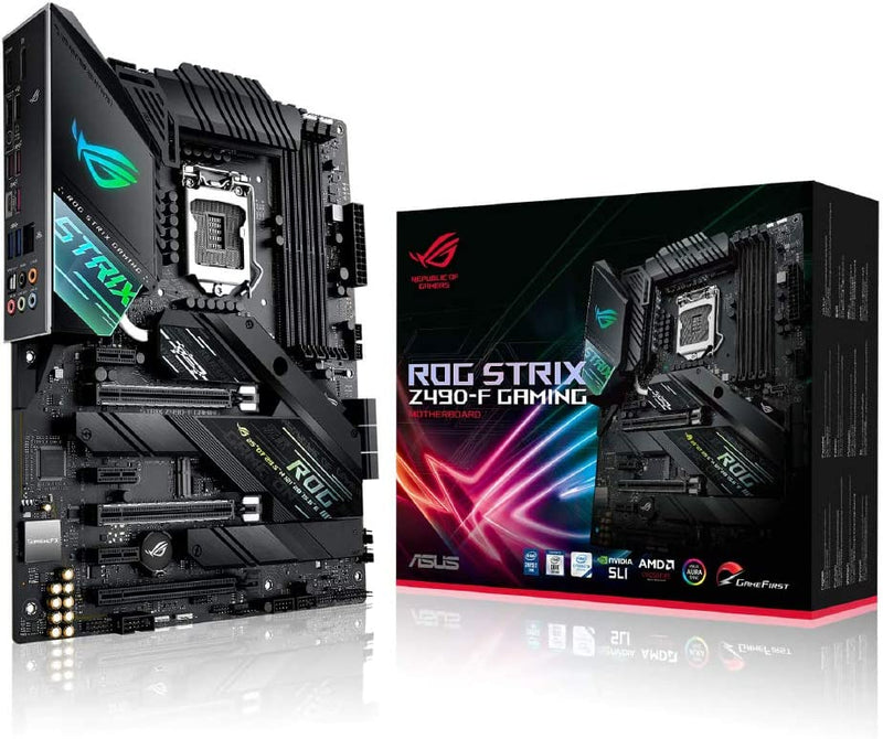 ASUS ROG STRIX Z490-F GAMING LGA 1200 (Intel 10th Gen) Intel Z490 SATA 6Gb/s ATX DDR4 4800, Dual M.2, AURA SYNC