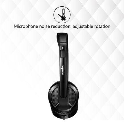 RAPOO H100 Wired Stereo Headset Pulse Black with Splitter (17475)