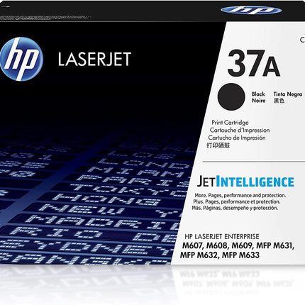 HP 37A Black Original LaserJet Toner Cartridge, CF237A
