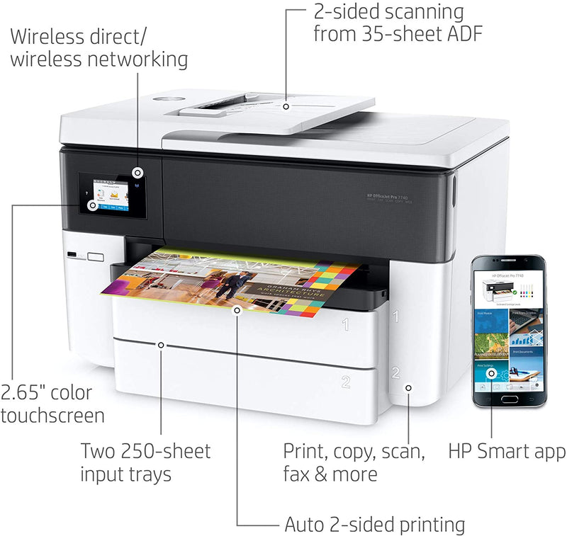 HP OfficeJet Pro 7740 Wide Format All-in-One Printer with Wireless Printing