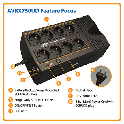 Tripp-Lite AVR Series 230V 750VA