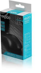 Rapoo 1620 Wireless Mouse - Black (11464)