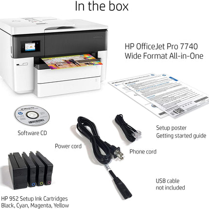 HP OfficeJet Pro 7740 Wide Format All-in-One Printer with Wireless Printing