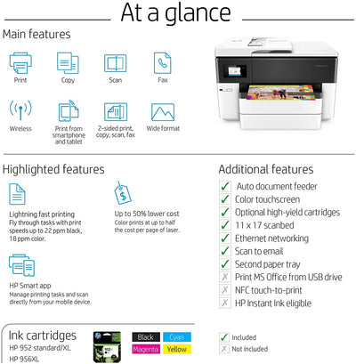 HP OfficeJet Pro 7740 Wide Format All-in-One Printer with Wireless Printing