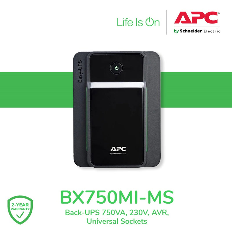 APC Back-UPS 750VA, 230V, AVR, IEC Sockets (410 W)