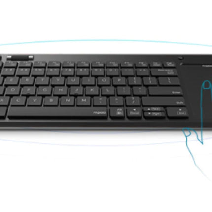 RAPOO KEYBOARD WIRELESS WITH TOUCHPAD K2800 - BLACK -ARB