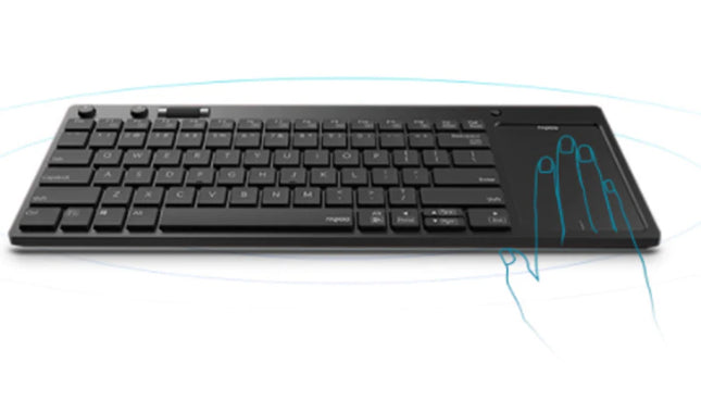 RAPOO KEYBOARD WIRELESS WITH TOUCHPAD K2800 - BLACK -ARB