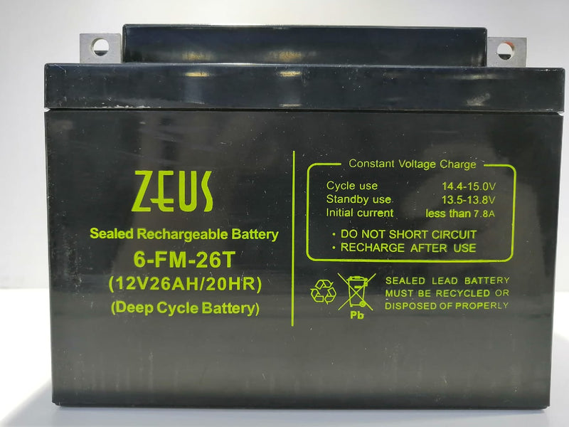 Zeus 12v-26Ah battery