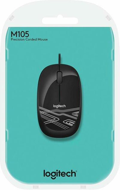 Logitech M105 Wired USB Mouse, Black