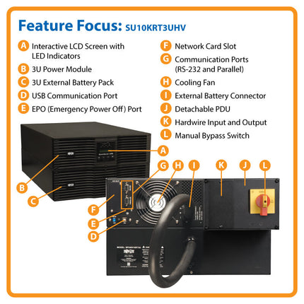 Tripp-Lite SmartOnline 200-240V 10kVA 9kW Double-Conversion UPS, 6U