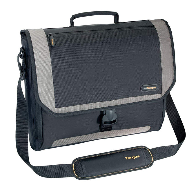 Targus TCG200 CityGear Messenger Laptop Bag / Case fits 17.3 inch Laptops XL, Black / Grey (TCG200)